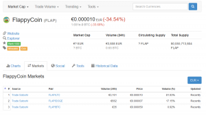 coinmarketcap flappycoins 300x169 - Bitcoins, Altcoins, Kryptowährung - Wie kommen zu sowas? Der Einstig